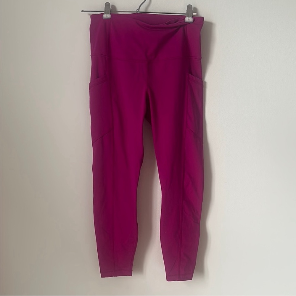 Vibrant Pink/Purple/Magenta Crop Leggings w/Pockets